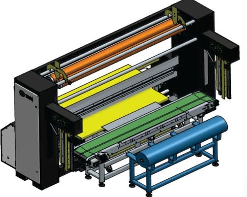 Automatique à double chaîne pour l'emballage de rouleaux en tissu à oreiller