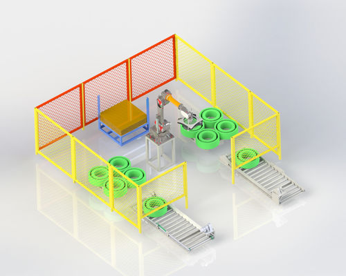 Machine à enroulement automatique de filetage en PET avec système de palettisation automatique
