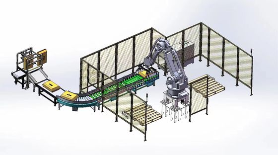 Équipement d'emballage et de palettisation électrique robotisé à grande vitesse avec palettes d'empilage