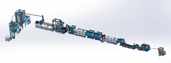 Machine de fabrication de bandes de polyester PET chauffage électrique 120 - 800 kg/h