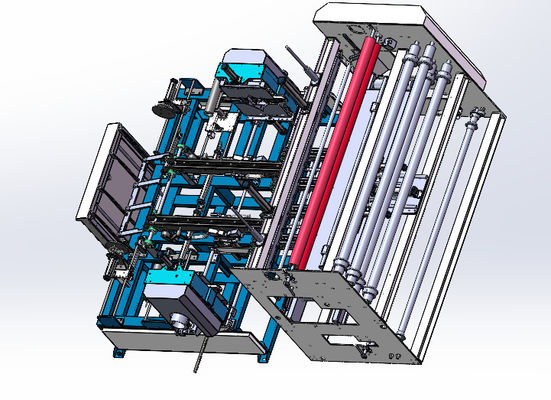Machine automatique d'emballage de rouleaux de tissu de matelas avec inspection des tissus