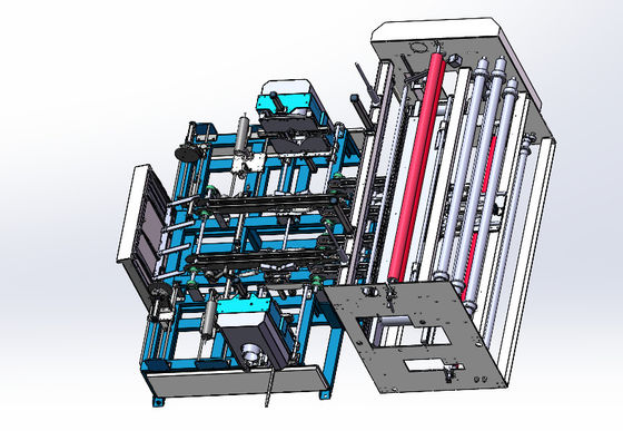 Machine automatique d'emballage de rouleaux de tissu en PE