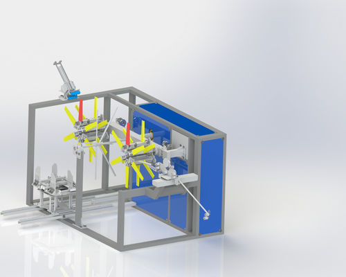 Machine automatique de laminage de tuyaux en plastique à bande à goutte à goutte avec double disque