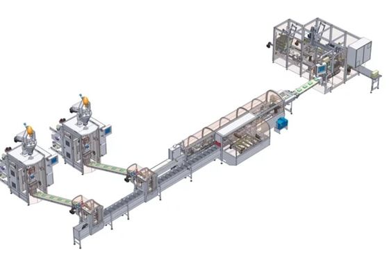 Contrôle PLC entièrement automatique de l'emballage et de la palettisation avec des robots collaboratifs