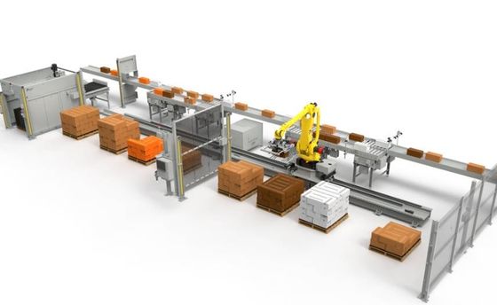 Palletizer et dépalétizer robotisés automatisés pour les sacs en carton et les emballages en film